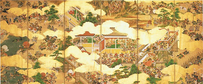 Drawing of a battle in the Genpei War