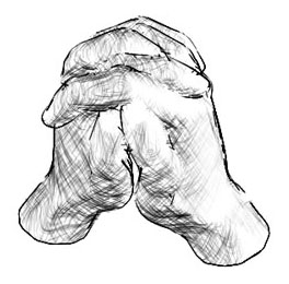 Zeichen der außen verbundenen Faust