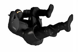 Beine schweben über dem Boden